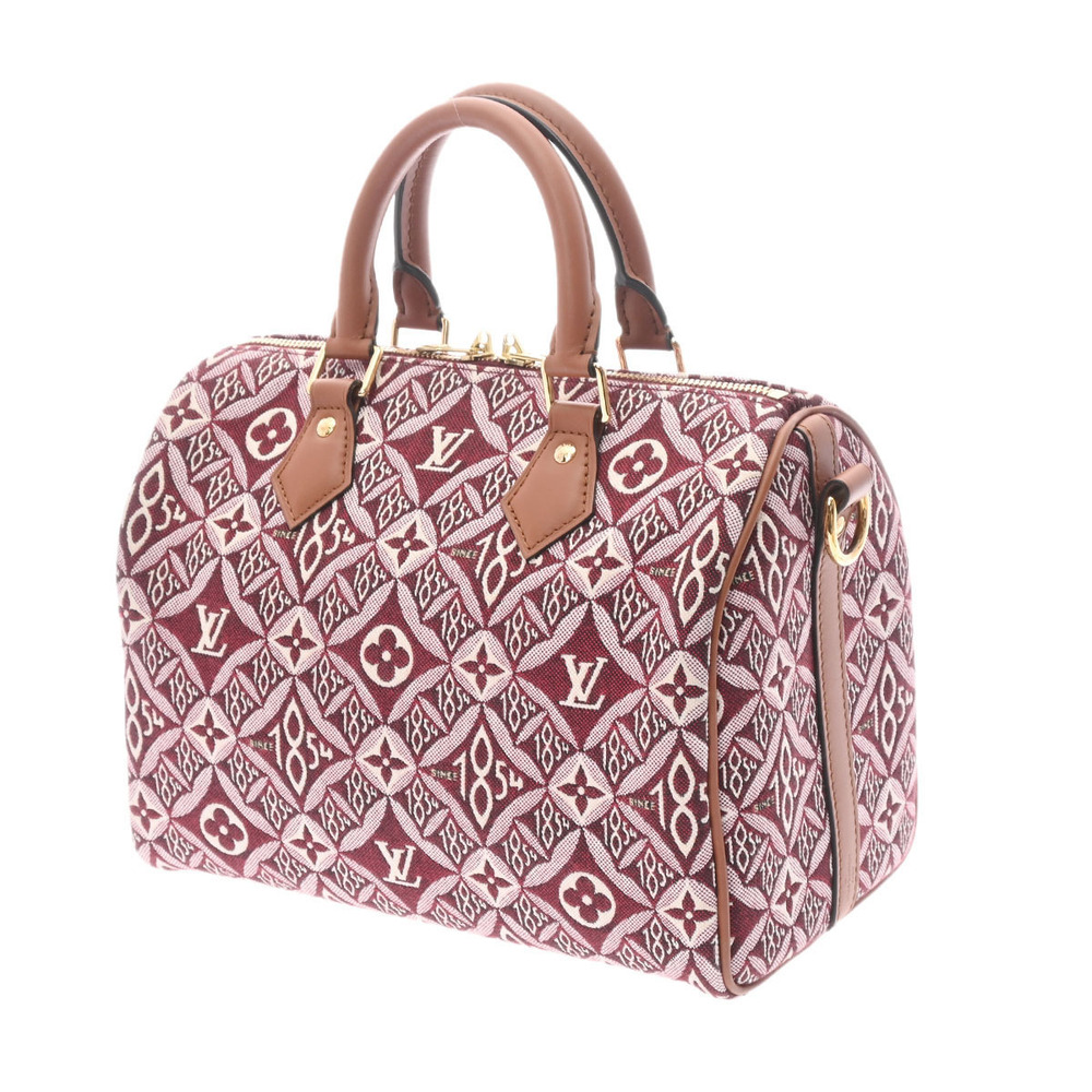 Louis Vuitton Bandouliere Speedy Bordeaux Purple Monogram Bag Jacquard